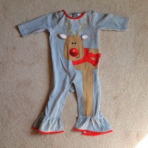 Baby Girl Reindeer One Piece